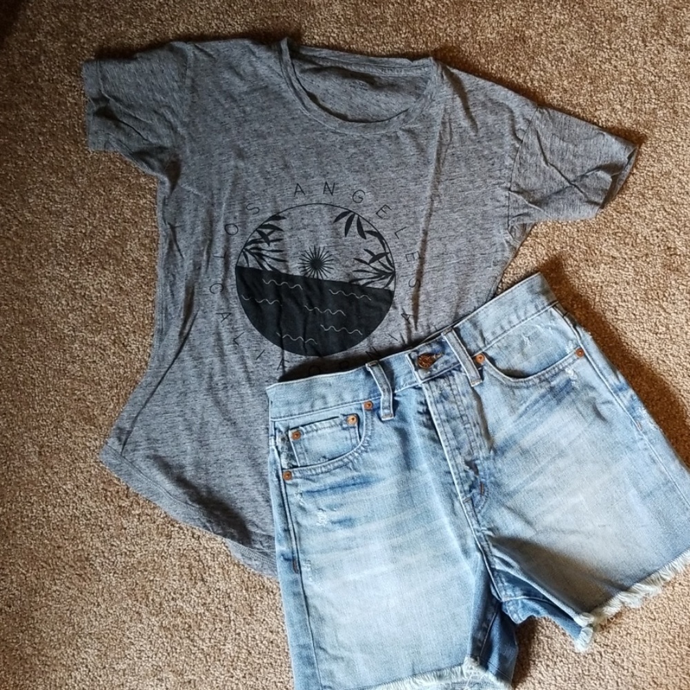 Madewell tee and shorts